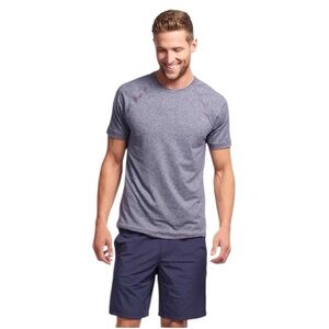 Rhone - Men's Midnight Heather Reign Short Sleeve Activewear Shirt Sz M